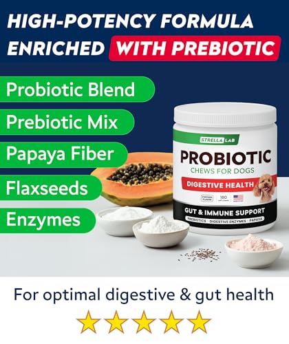 STRELLALAB Probiotics for Dogs Chews for Digestive Health & Gut Support - Image 3