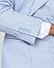 Wehilion Mens 2 Pieces Seersuckers Suit Casual 2 Button Slim Fit Sear Sucker Suit for Men Beach Wedding Prom Suit Jacket Pants Light Blue XXL
