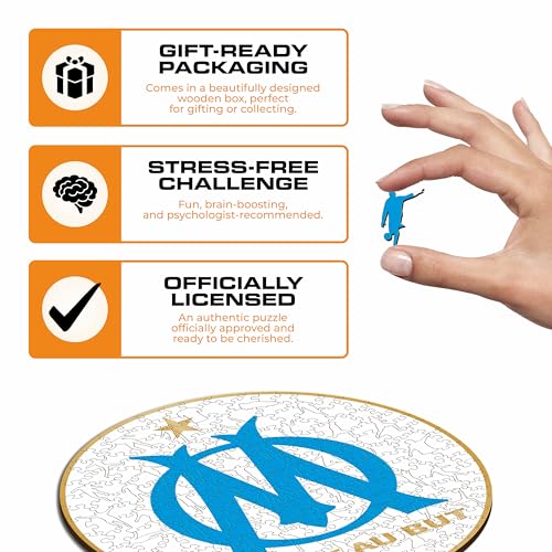 Iconic Puzzles - Marseille, Logo, Officially Licensed Wooden Puzzle, 100% Sustainable, Gift for Adults and Children Size M, 270 Pieces - Image 3