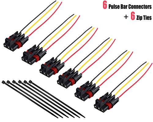 UNIGT Pulse Power Plug Connector Pigtail Compatible with Polaris RZR Pro Ranger XP 1000 RS1 General Pulse Bus Bar Power Harness Connector 6 Pack - 2018-2021