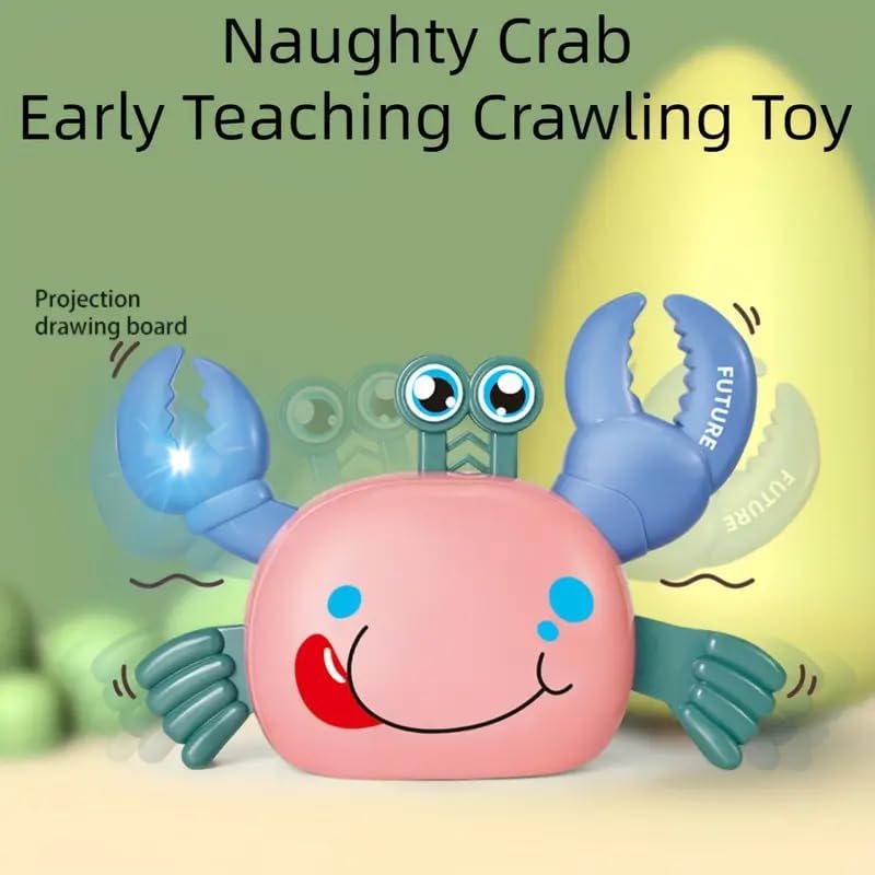 Image of EUPHORIA Toys Baby Toys Crawling Crab Toy for Kids Infant Toddlers Tummy Time Dancing Musical Moving Toys for Babies Boys Girl Birthday Gift