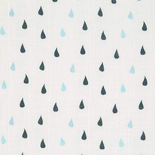 LÄSSIG Baby Mulltuch Spucktuch Puckdecke 3er Set Baumwolle 80 x 80 cm/ Heavenly soft Swaddle L Little Water Whale