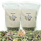 Tfwadmx Hamster Substrate Moss Natural Bedding Habitat Decor for Dwarf Syrian Hamsters Gerbils Mice Degus Bunny or Other Small Animal (Flower & Herb（A）(2PCS))