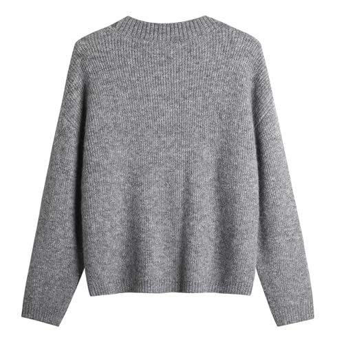 Image of Women's Knit Cardigans Open Front Long Sleeve V Neck Button Down Loose Cardigan Sweaters Cable Knit Outwear Coats