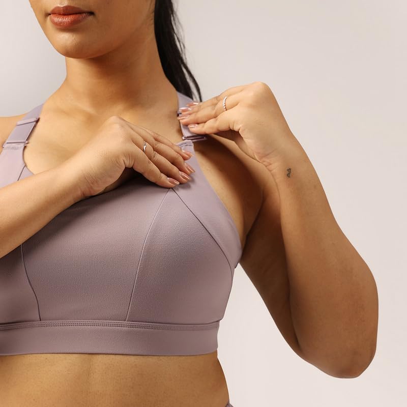 Image of BlissClub Women Nylon Blend The Ultimate Support Sports Bra | Detachable Straps | High