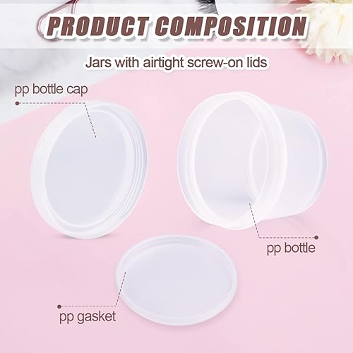 Miniatura 5 de 9 frascos de plástico vacíos de boca ancha con tapas de cúpula para mezclar máscaras faciales, tinte para el cabello, mantequillaloción corporal,