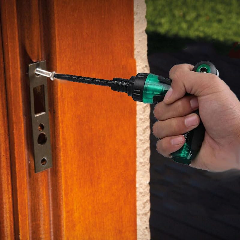 Dayalu 2 in 1 Reversible T-Handle Ratchet Screwdriver with Adjustable Length, Professional Repair Tool for Application, Screwdriver with Flat & Phillips Head