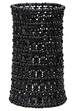 YACQ Women's Multilayer Big Stretch Cuff Bracelets Fit Wrist Size 7 to 7-4/5 Inch - Elastic Band & 7