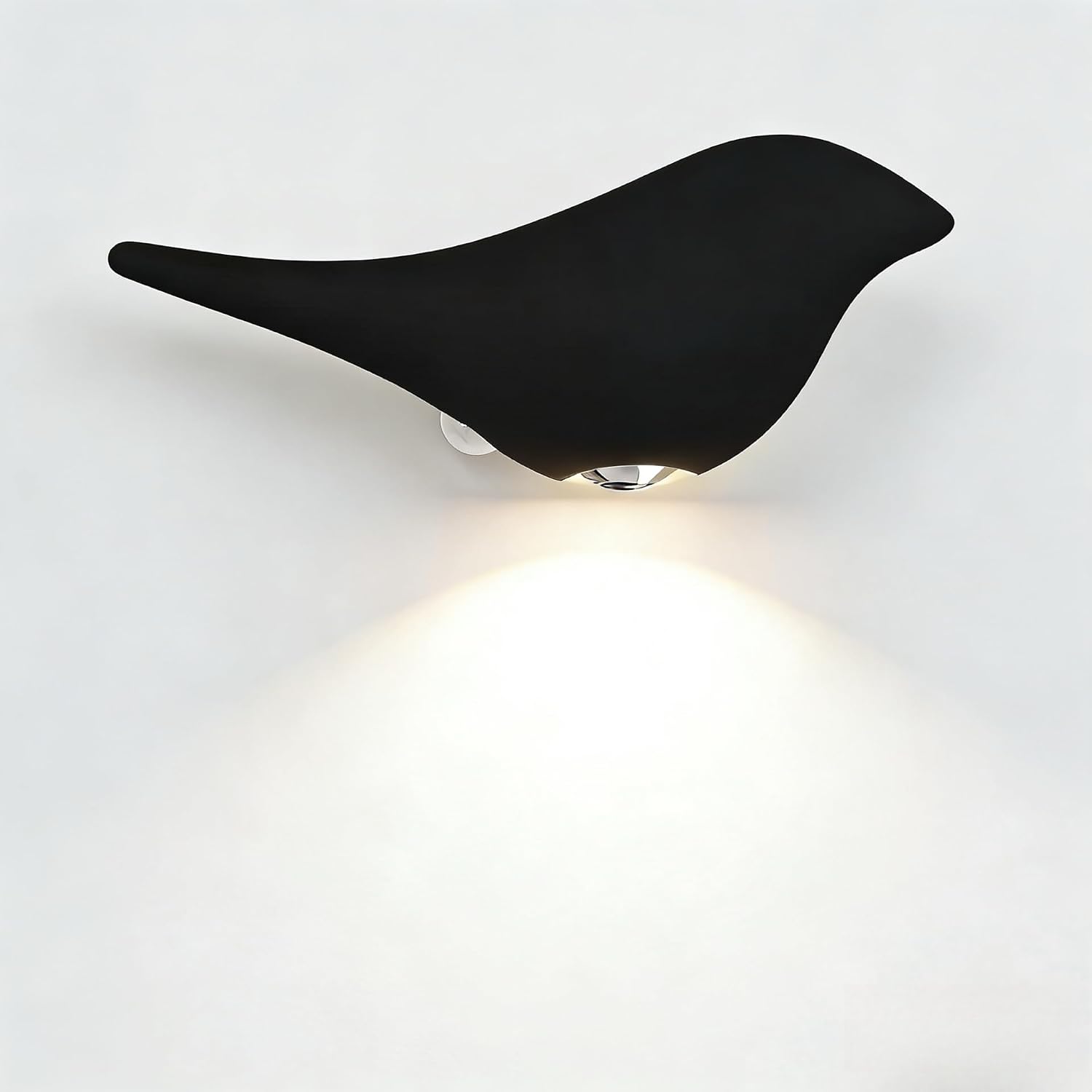 Modern Bird Motion Sensor Wall Light – Magnetic Wireless Night Light with 3 Color Modes (Warm/Neutral/White), Type-C Rechargeable LED Wall Sconce for Bedroom, Hallway, Nursery, Bathroom (Black)