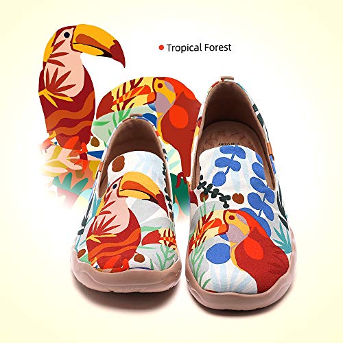 UIN Men's Slip Ons Color Loafers Canvas Lightweight Sneakers Walking Casual Art Painted Travel Shoes2