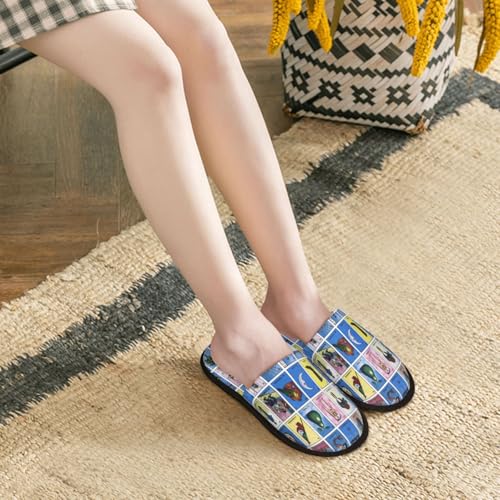 Sunflower American Flag Slippers House Slippers Cozy Fluffy Slippers Soft Non-Slip Indoor Shoes for Women Men4