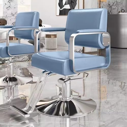 Hydraulic Salon Chair - 360° Adjustable Height, Reclining Design, Stable Base - Perfect for Professional Hair and Beauty Salons, Barber Shops, Spa Treatments