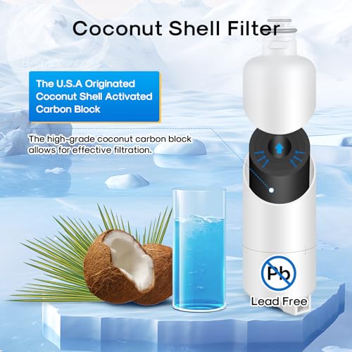 Image of EXCELPURE BORPLFTR55 Refrigerator Water Filter Replacement for Bosch Ultra Clarity Pro, BORPLFTR50, 12033030, 11025825, 11032531, B36CT80SNS, B36CL80ENS, WFC100MF, WFS200MF, RA450022, 3PACK