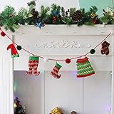 Athoinsu 48'' Elf Christmas String Banner Ornaments for Fireplace Wall Tree Stairs Decorations Xmas Holiday Party Supplies