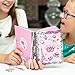 SMITCO 8 to 12 Year Old Girls Gift Idea Girls Diary with Lock & Key | Pink Rhinestone Kids Journal | Tween Girl Secret Diary Notebook with 150 Lined Sheets & 2 Keys