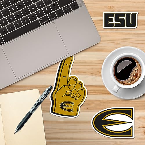 Image of Emporia State University 8ct Vinyl Large Deluxe Stickers Variety Pack - Laptop, Water Bottle, Scrapbooking, Tablet, Skateboard, Indoor /Outdoor - Set of 8