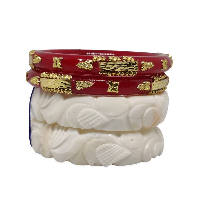 Loyal Kart ™ Ceramic Shakha Pola Big Bangles | Bengali bangles for Married women(4PCS) (2.8) (B0BNQ69L3V) Amazon Price History, Amazon Price Tracker