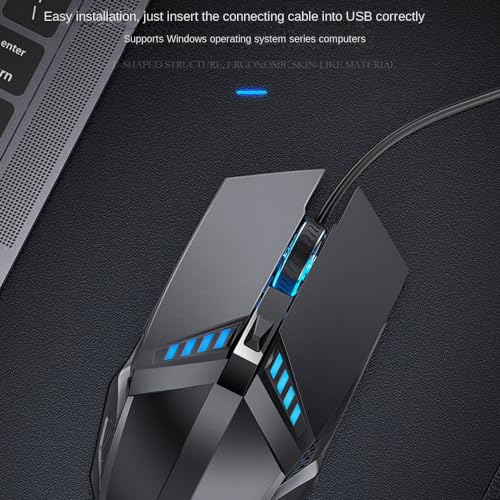Image of Aimery Wired Gaming Mouse Macros Computer mice Mechanical 5 Colors Breathing Light with Silent 6 Keys USB Braided Rope 4 Speed DPI Ergonomics with PC /Laptop