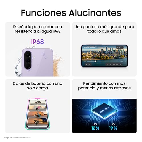 Miniatura 6 de Samsung Galaxy A37 5G, 256GB, Móvil Fino con IA, 8GB, Gran Angular 50MP, Autonomía 2 Días, Batería 5000 mAh, IP68, Garantía del Fabricante 3 Años + 1 Año Extra, Color Gris (Versión Española)