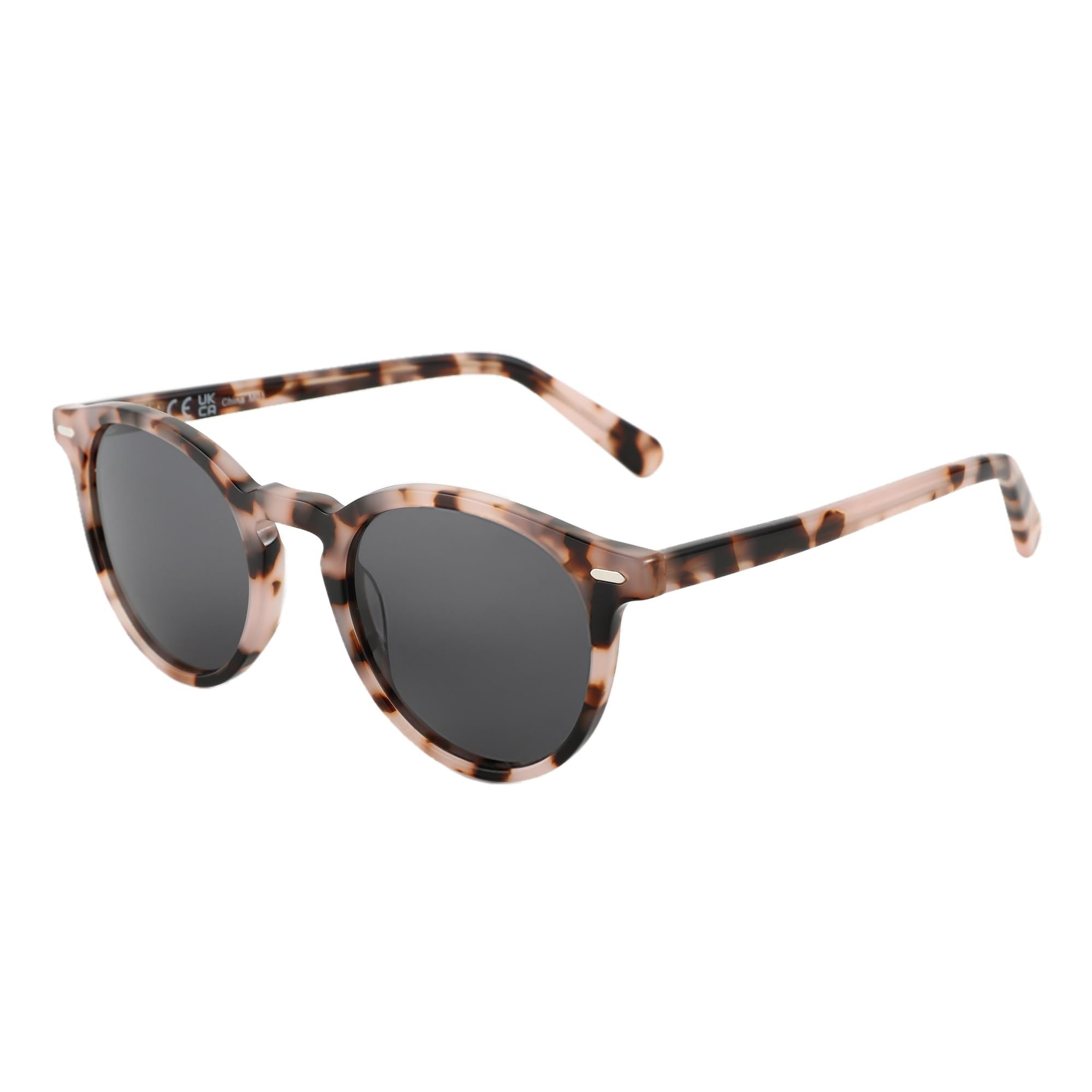 Mode Runde Polarisierte Sonnenbrille Frauen Uv400 Shade Retro