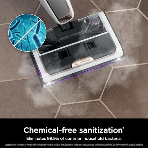 Image of Shark Steam Pickup 3-in-1 Steam Mop Picks Up Debris, Deep Scrubs, & Steam Sanitizes - All At Once, Lightweight Steam Cleaner for Home, Steam Cleaner for Hardwood, Tile & Laminate, White, SD205CCO (Renewed)