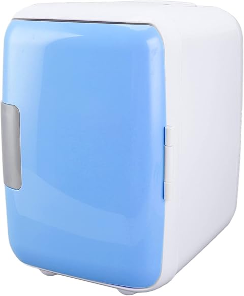 Mini Fridge, ABS Car Fridge Fast Cooling 4 Liters Capacity for Food (Blue)