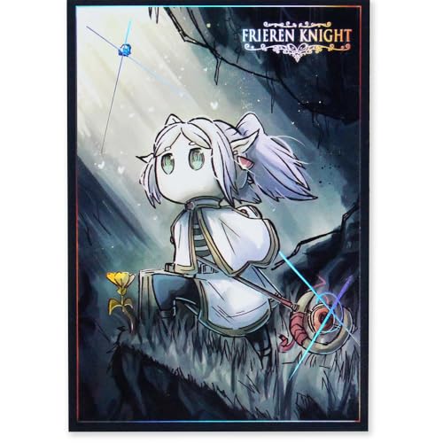 Volcanic Island 50ct 63x90mm Holographic Top Loading Trading Card Sleeves for YuGiOh/Japanese Art Anime Printing Card Sleeves Protectors (Frieren)