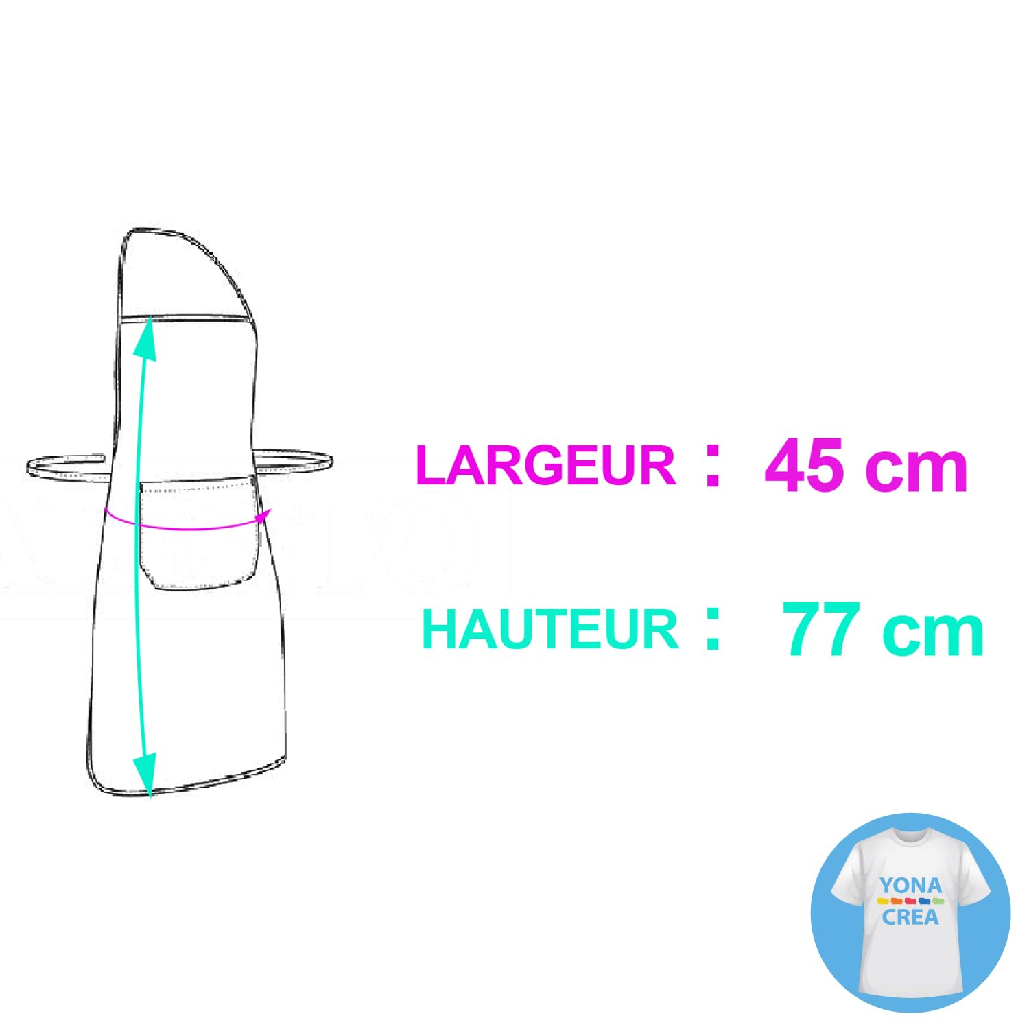 Créez Votre Tablier Enfant Personnalisé avec Texte ou Photo - Plusieurs possibilités de personnalisation