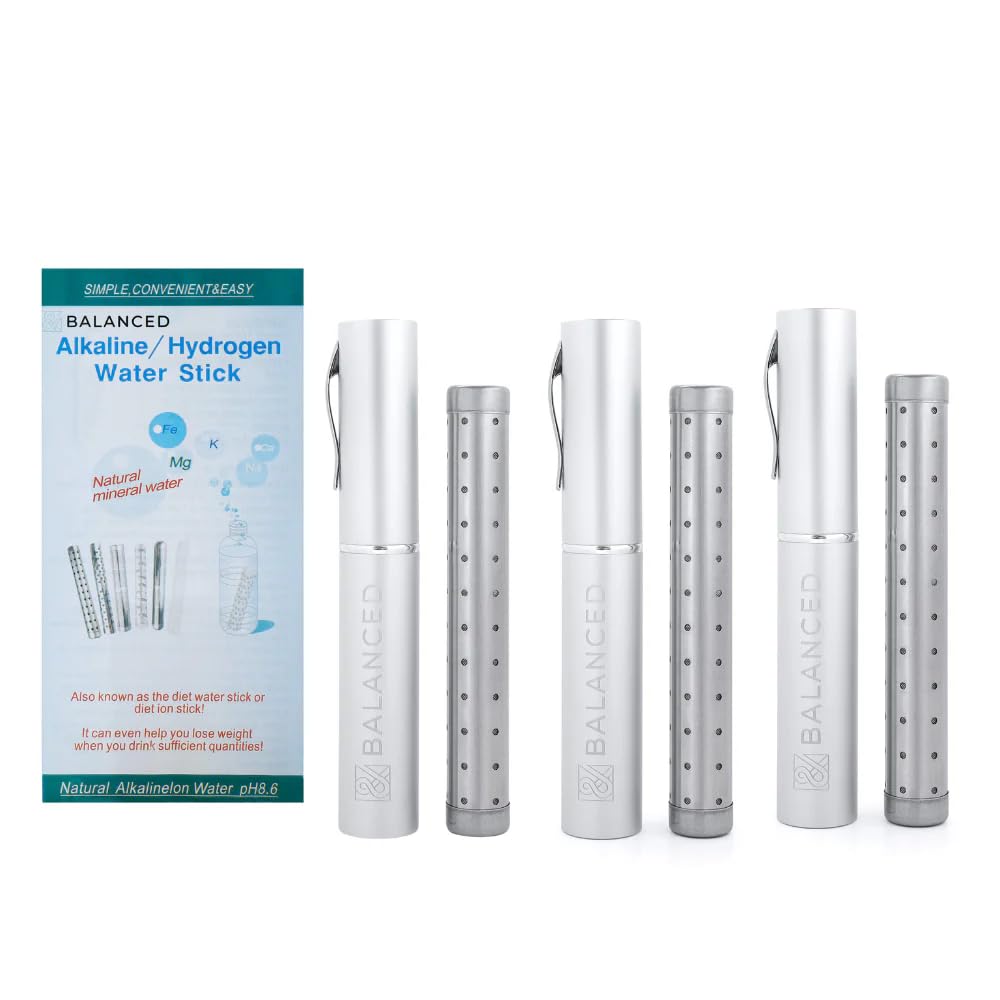 Alkaline Hydrogen Water Ionizer Stick - Transforms Water into Flavorful Nutrition, Boosts pH, Infuses Calcium, Magnesium, Potassium, Safe & Easy to