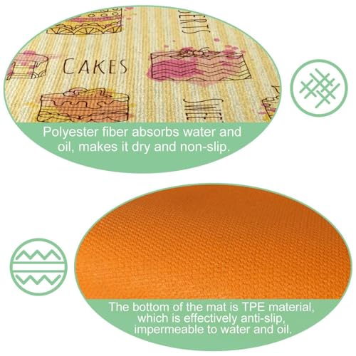 Alfombrillas de cocina para pasillo y cuarto de lavado VAPOKF absorbentes 6