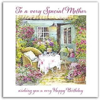 The Heritage Press 'To a Very Special Mother' Birthday Card for Mum - Garden View - Greeting Card for Mummy with Pretty Foil Finish and Envelope - 215X215mm