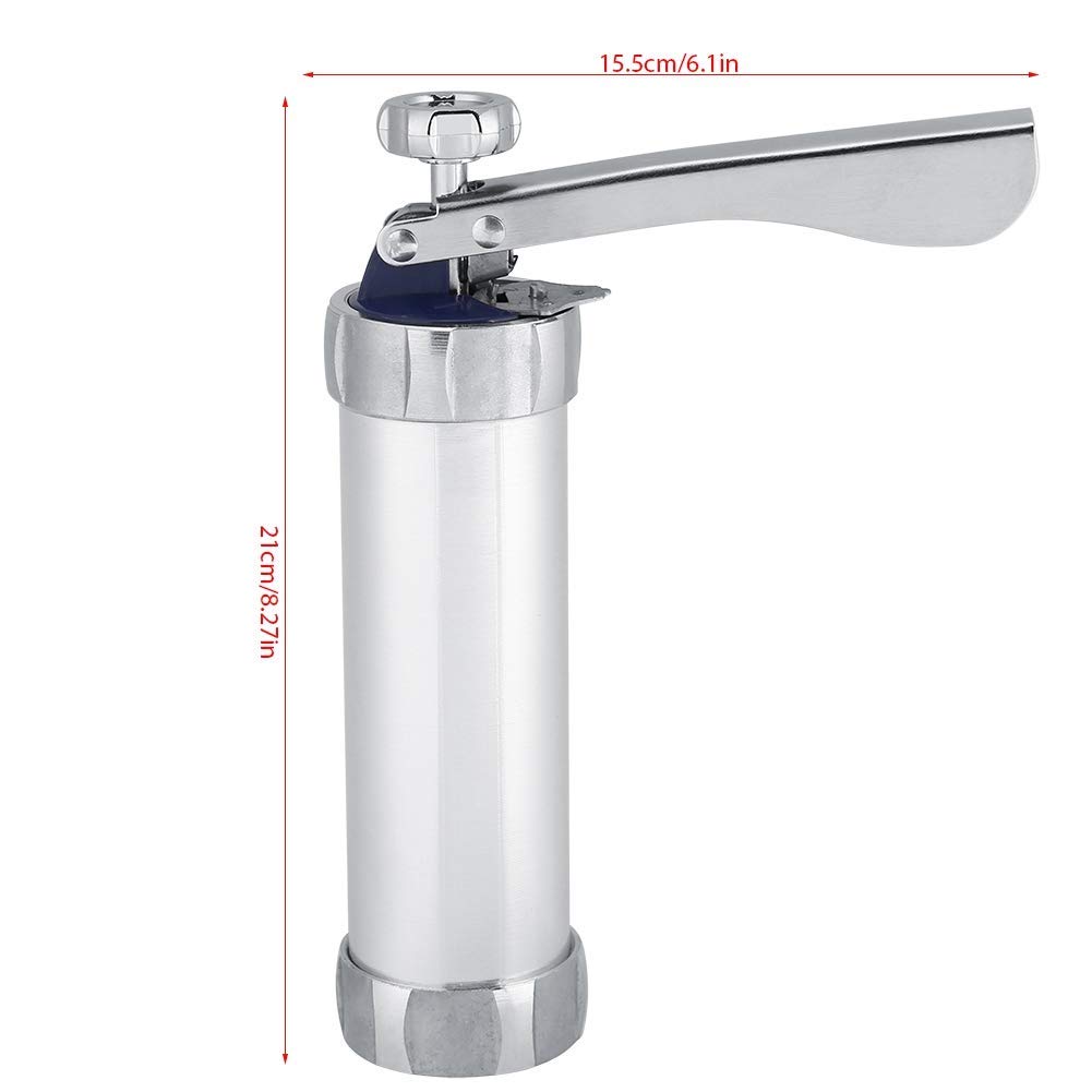 Cookie Press Machine Kit,Cookie Maker,Stainless Steel Biscuit Press Cookie Gun Set 20 Cookie Discs and 4 Nozzles,Cookie Press Gun for Holidays DIY Biscuit Maker,churros maker and Decoration