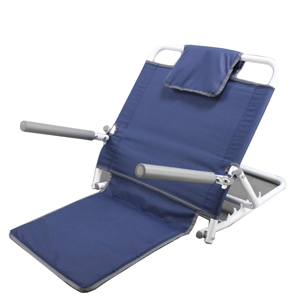 LIQICAI Bed Backrest Adjustable Sit-up Back Rest Disability Elderly Backrest Head Lumbar Support, 2 Colors (Color : Blue, Size : 56x60cm)
