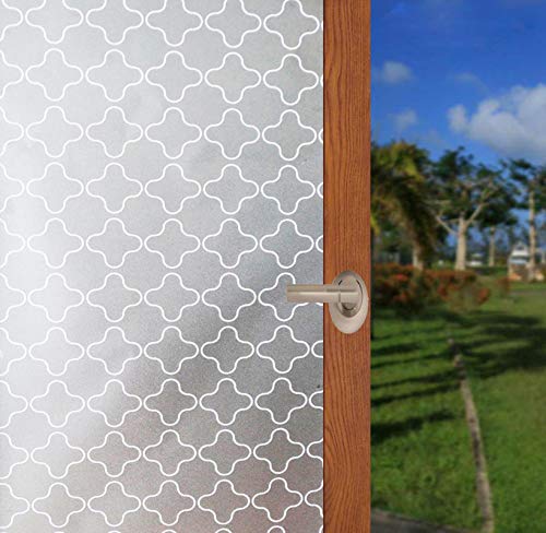 Arthome película para Ventanas, Adsorción electrostática Auto-Adhesivo Vinilo privacidad película, Se Puede aplicar a la mayoría de Superficies Cristal（45x254cm,Tamaño Extra, Ajustable）