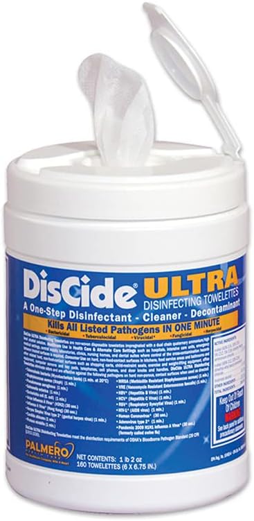 60DIS-CS Discide Ultra Wipes Large 160/Can