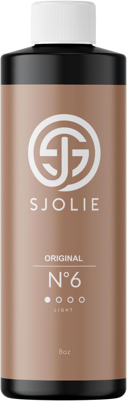 SJOLIE Spray Tan Solution - No. 6 - Light Hydrating Tanning Solution | Sunless Tanner for an All Natural, Sun-Kissed Glow (8oz)