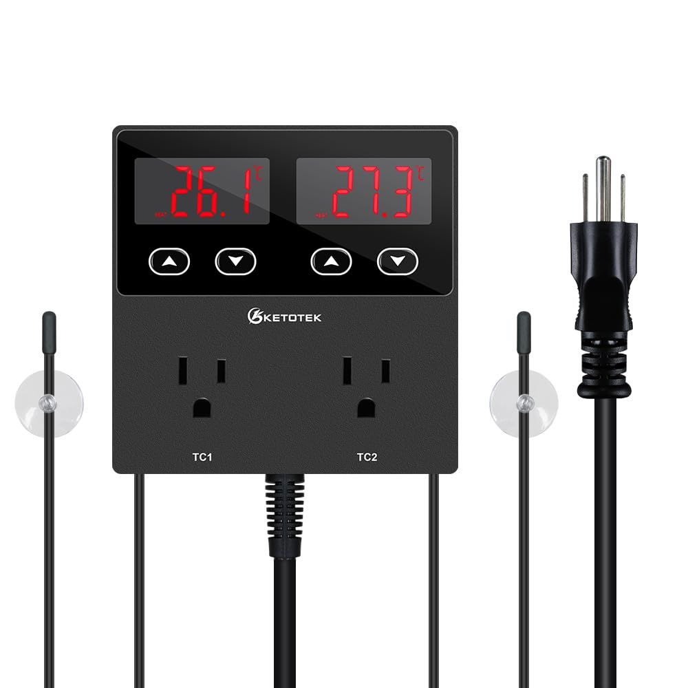 Ketotek Kt99pro Dual Digital Temperature Controller Outlet 10a