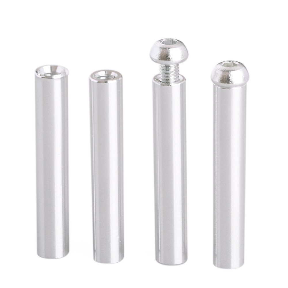 ZSJ New Upgrading M3X5.0X22mm Multicolored Round Aluminum Standoff Round Spacer 50pcs/Pack for RC Drone Multicopter (Silver)