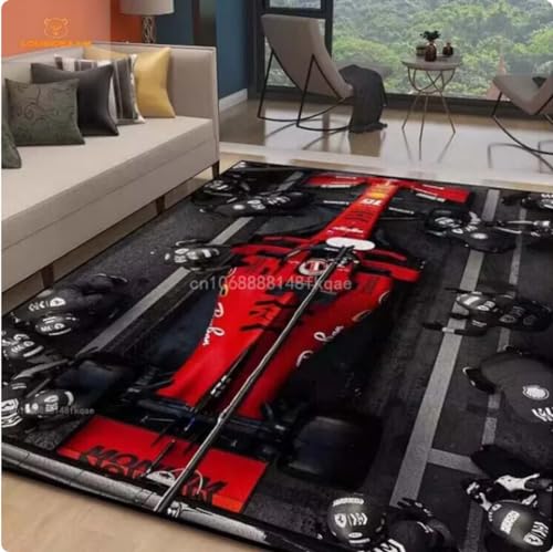 Carpet Racing Car Pattern Artwork Rug Bedroom Living Room F1 Carpet for Kitchen Floor Mats Home Decor 120x180cm
