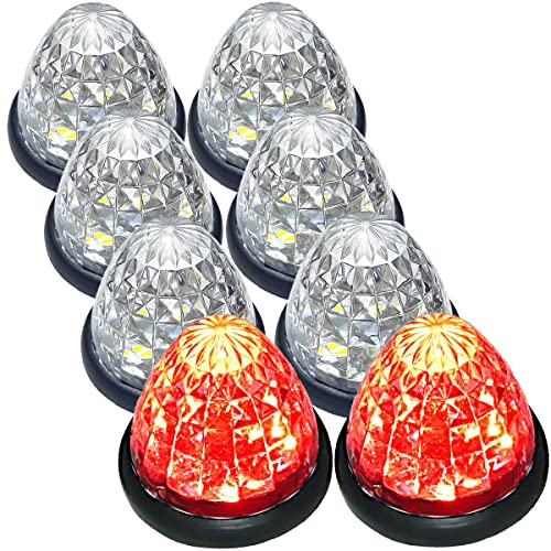 トラック用 マーカーランプ LED サイド マーカー 16LED 24V 用 汎用 8個 セット ブルー / イエロー / レッド / ホワイト / グリーン 各色あり