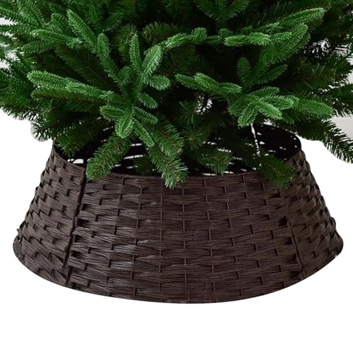 Falda para árbol de Navidad, collar de árbol de Navidad, collar de cesta de árbol de Navidad, anillo de árbol de Navidad, collar de cesta de árbol de Navidad, collar de árbol de ratán, falda de mimbre