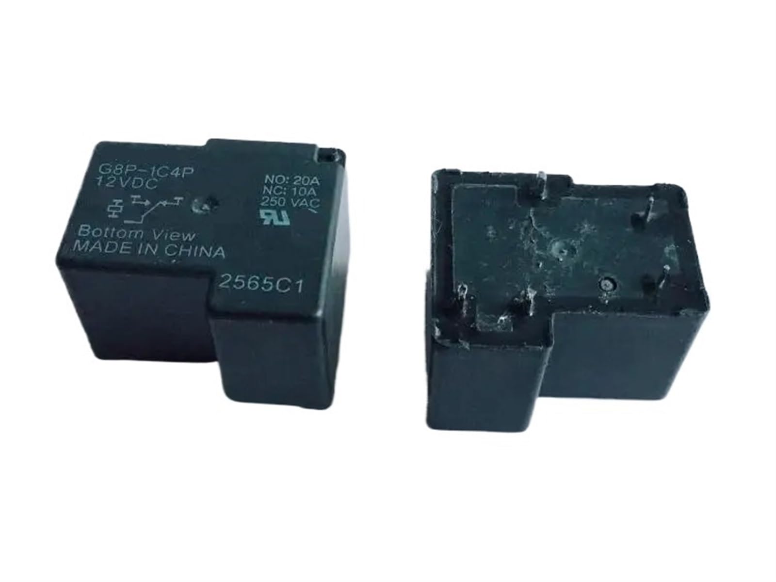 Relé de potencia G8P-1C4P-5VDC de 20A 250VAC de 5 pines para placas de circuito 2 uds 2