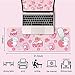 Logieut Kawaii Gaming Mouse Pad, Extended Large Cat Strawberry Milk, Pink, 31.5 X 11.8 Inch