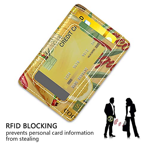 Poeticcity Slim Minimalist Wallet, Front Pocket RFID Blocking Leather Credit Card Holder3