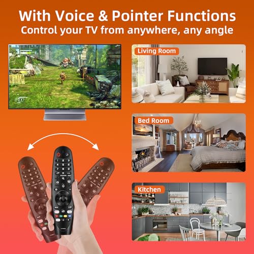 Image of Replacement for LG Remote Control for Smart TV from 2018-2025, for Magic LG TV Remote Replacement with Voice and Pointer Function. 1-Year Warranty.
