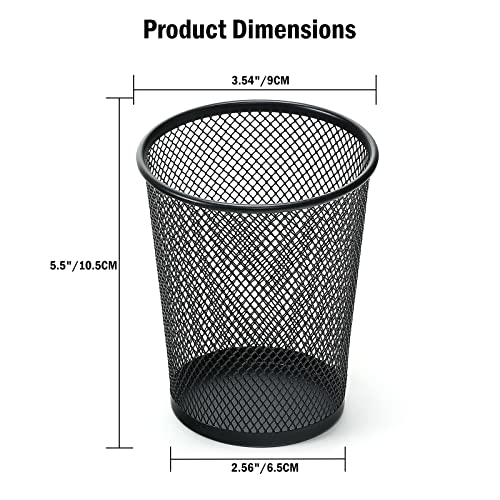 JOYENERGY-12-Packs-Pen-Holder-for-Desk-Mesh-Pen-Cup-Metal-Pencil-Holders-Multifunctional-Organizer-for-Office-School-Home-Makeup-Brush-Black