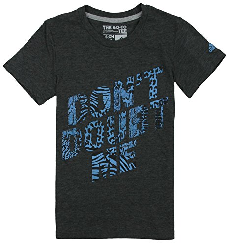 T-shirt adidas Big Girls à manches courtes respirant gris bleu taille Small 7/8