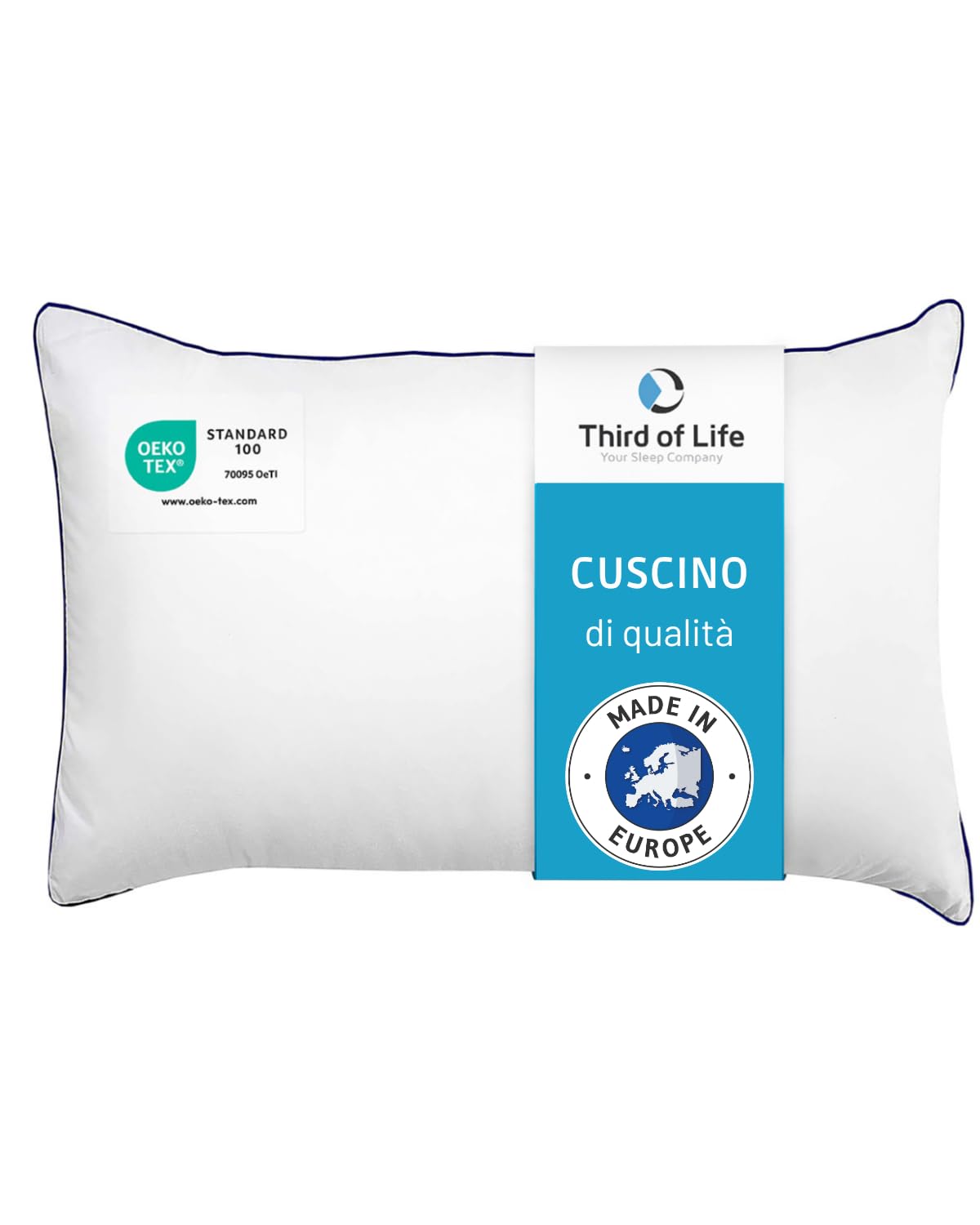 Cuscino inSPIRO 40x70 cm | Morbido come la piuma, fermo come il Memory Foam I Cuscino ergonomico per dormire sulla schiena, sul fianco o a pancia in giù | Morbido e Leggero | Lavabile in Lavatrice