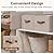 StorageWorks Shelf Baskets for Organization, Linen Closet Organizers and Storage Basket, Foldable Storage Bins, Closet Organizer Bins for Clothes, Brown & Beige, 3-Pack, Large