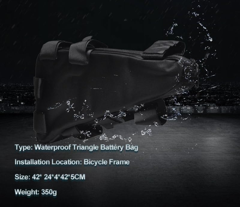GUYANA Bolsa Bicicleta Bolsa de batería de Bicicleta Bolsa Triangular de Bicicleta eléctrica Bolsa de Bicicleta al Aire Libre Triangular con Marco de Bicicleta Bolsa Cuadro Bicicleta